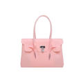 PINK - Jelly Tote Bag 35cm — Baby Pink Silicone Top Handle Bag | Structured Jelly Firkin Style