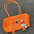 ORANGE - Jelly Firkin Bag - Viral Silicone Tote | Neon Orange, Waterproof & Y2K Aesthetic